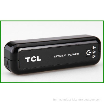 2200mAh OEM All-in-One Convenient Mobile Power Bank with Built-in Cable